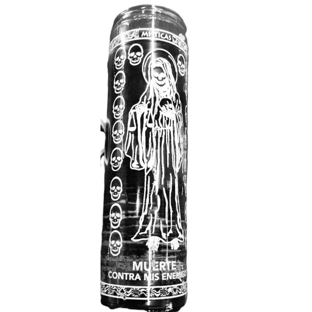 Veladora Santa Muerte Negra